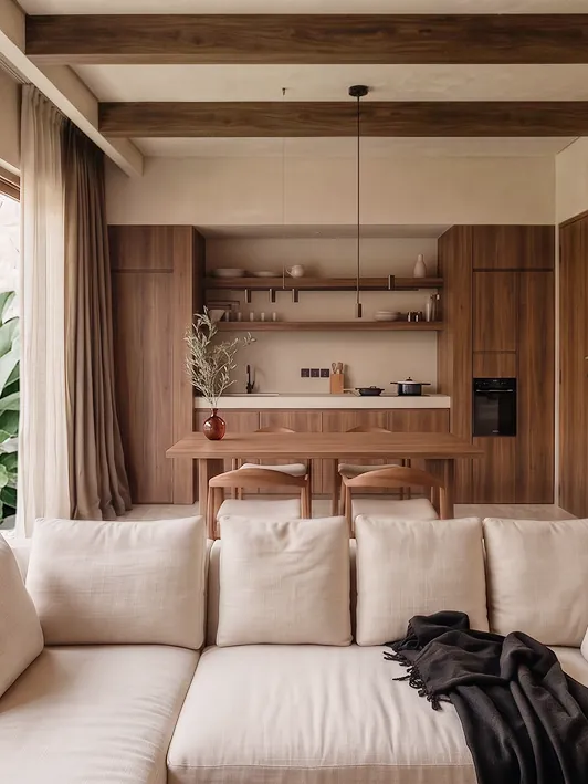 Kitchen & Living Area